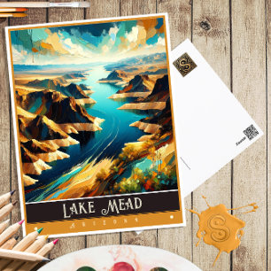 Lake Mead, Alaska Vintage Painting Postcard