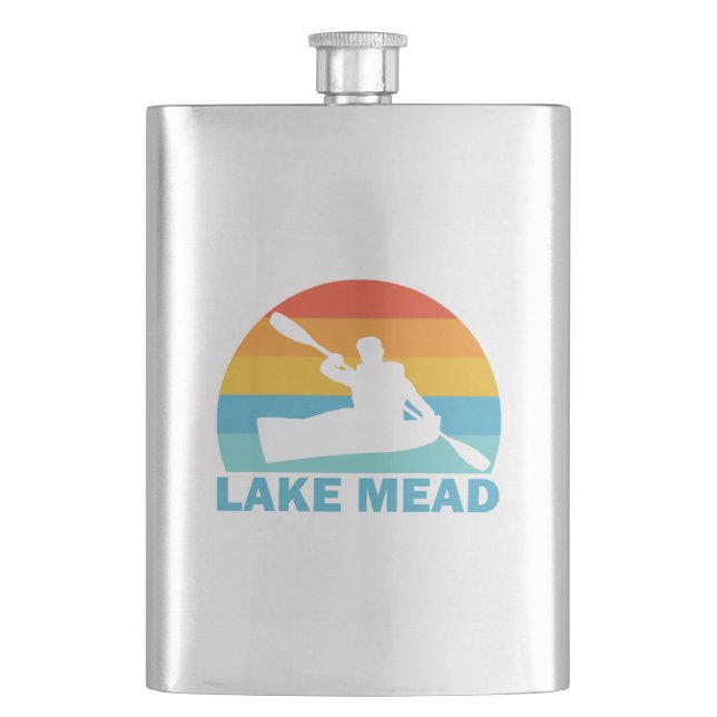 Lake Mead Nevada Arizona Kayak Flask (Front)