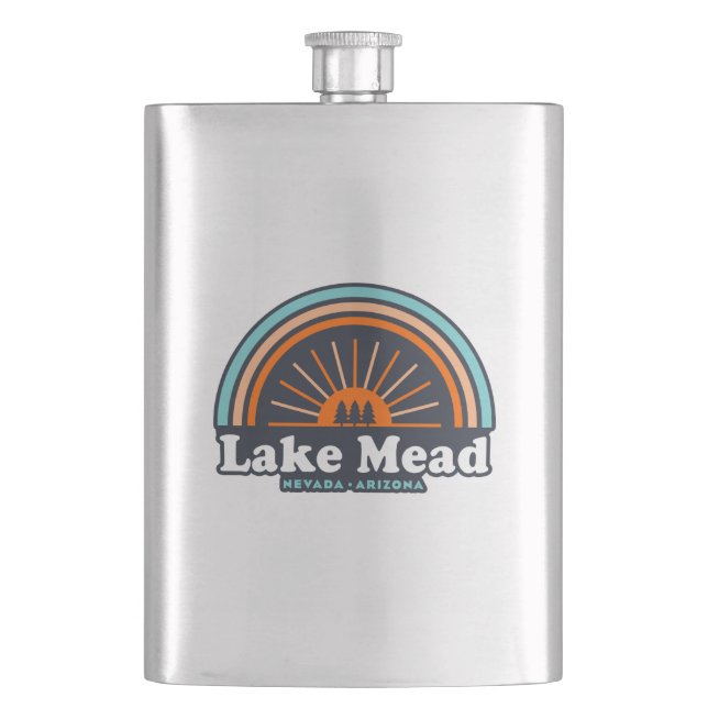 Lake Mead Nevada Arizona Rainbow Flask (Front)