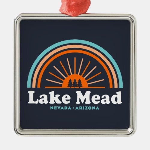 Lake Mead Nevada Arizona Rainbow Metal Ornament