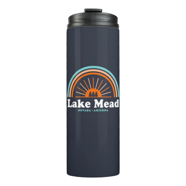 Lake Mead Nevada Arizona Rainbow Thermal Tumbler (Front)