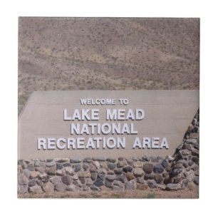 Lake Mead Recreational Area Sign Ceramic Tile