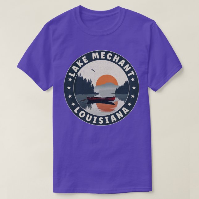 Lake Mechant Louisiana Sunset TShirt (Design Front)