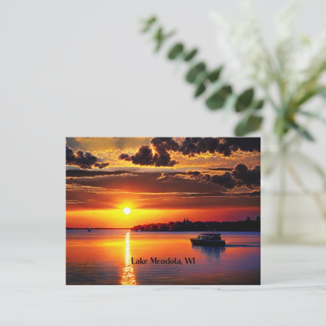 Lake Mendota, WI, Postcard (Standing Front)