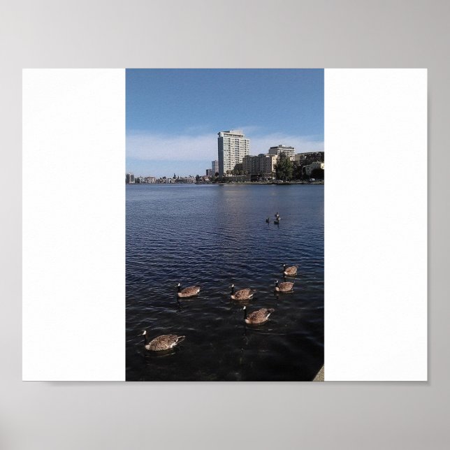 Lake Merritt Photo by Ahsek Novel Poster (Front)