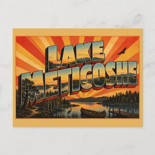 Lake Metigoshe ND Turtle Mountain Forest Art Postcard