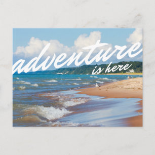 Lake Michigan Adventure Shoreline Postcard