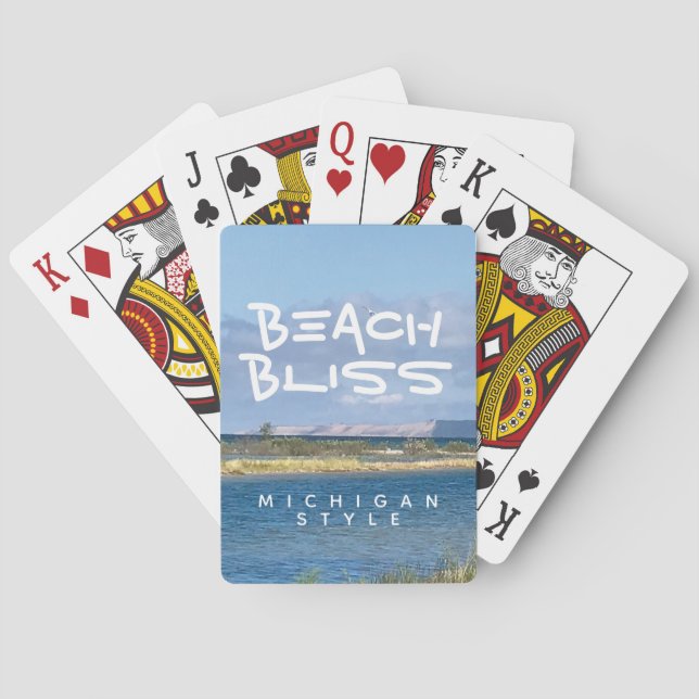 Lake Michigan Beach Bliss Poker Cards (Back)