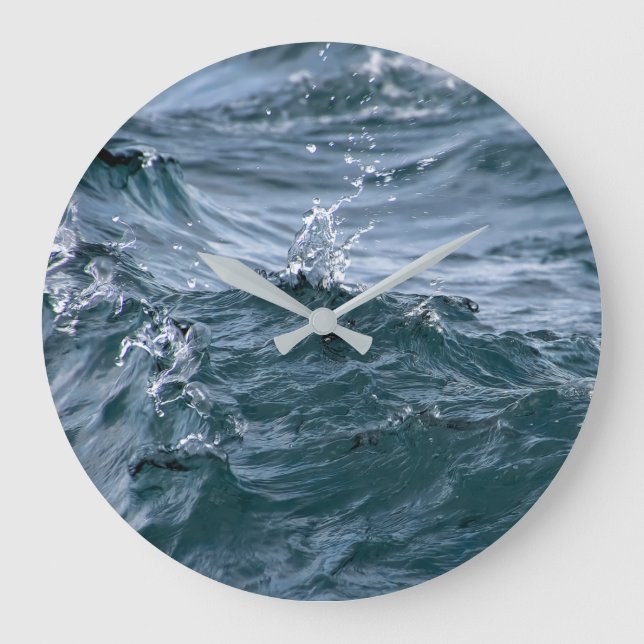 Lake Michigan Blue Water Large Clock (Front)