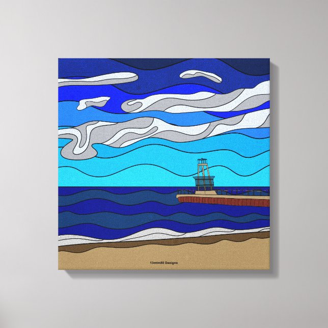 Lake Michigan - Canvas Print (16"x16") (Front)
