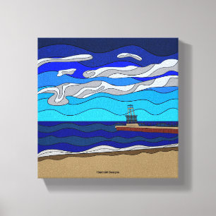 Lake Michigan - Canvas Print (8"x8")