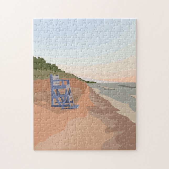 Lake Michigan Coastline Puzzle (Vertical)