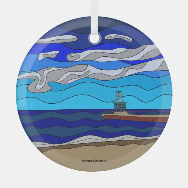 Lake Michigan - Glass Ornament (circle) (Front)