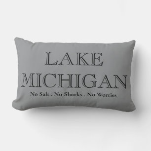 Lake Michigan Great Lake State Lumbar Pillow