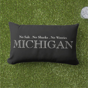 Lake Michigan Great Lake State Lumbar Pillow