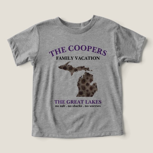 Lake Michigan Great State State Family vacation Toddler T-shirt (Design Front)