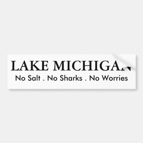 Lake Michigan _ humor Bumper Sticker