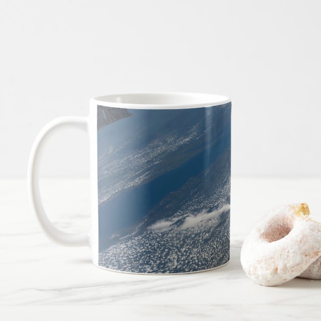 Lake Michigan, Lake Huron And State Of Michigan. Coffee Mug (With Donut)