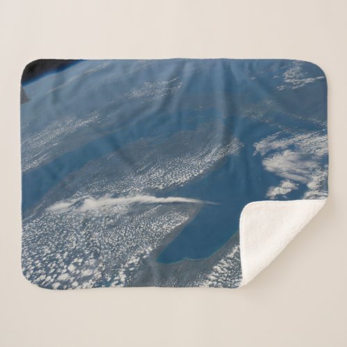 Lake Michigan Lake Huron And State Of Michigan Sherpa Blanket