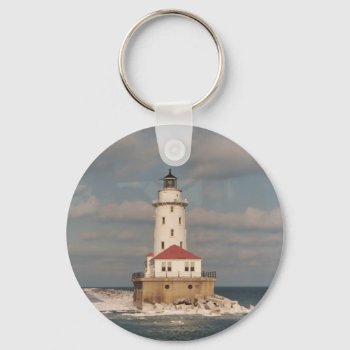 Lake Michigan Lighthouse Keychain by Captain_Panama at Zazzle