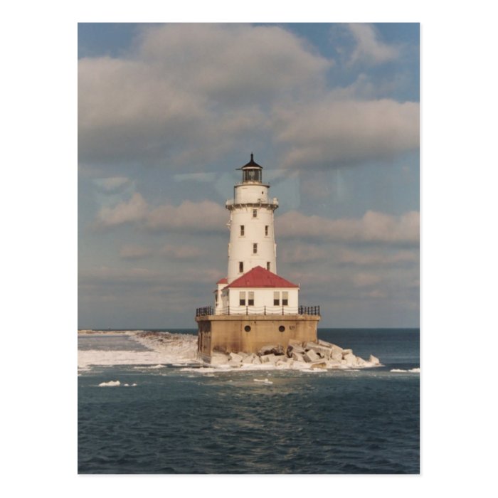 Lake Michigan Lighthouse Post Card