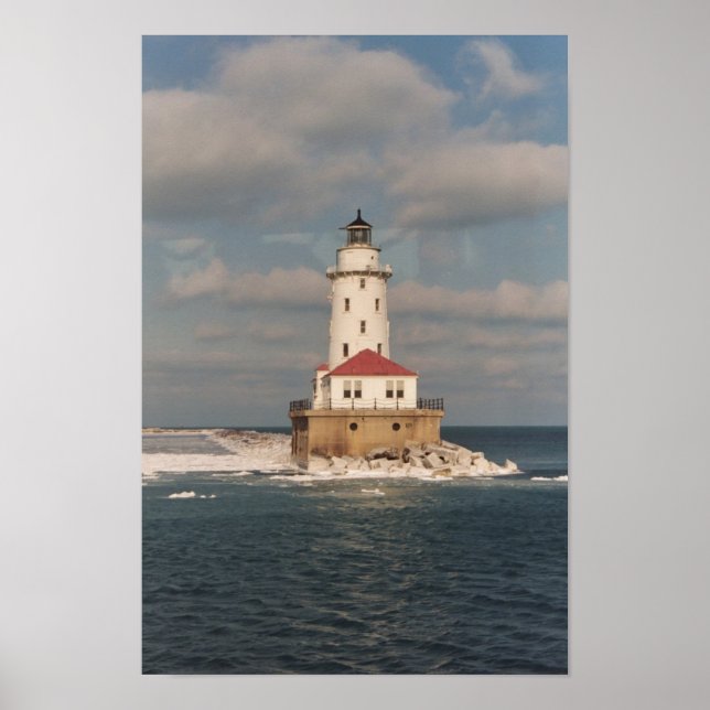 Lake Michigan Lighthouse Poster (Front)