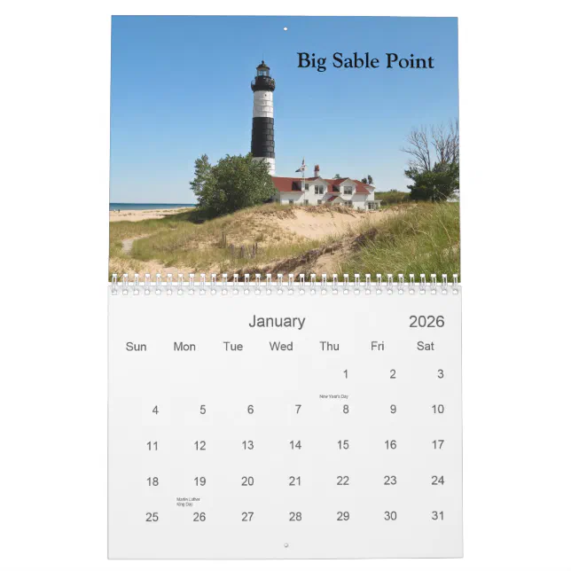 Lake Michigan Lighthouses Calendar Zazzle