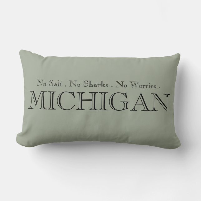 Lake  Michigan Lumbar Pillow (Front)