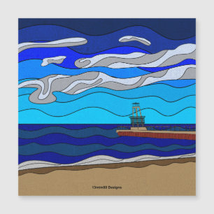 Lake Michigan - Magnet (5.25" square)
