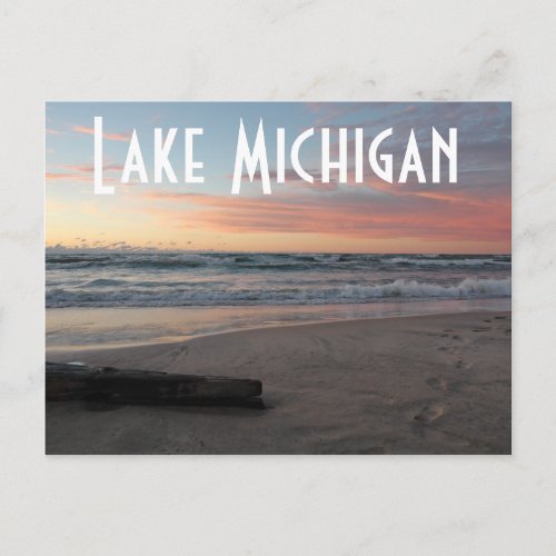 Lake Michigan Pastel Sunset Postcard