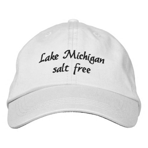 Lake Michigan _ salt free Embroidered Baseball Cap