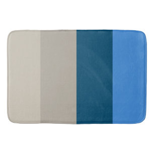 Lake Michigan Sand and Surf Stripes  Bath Mat