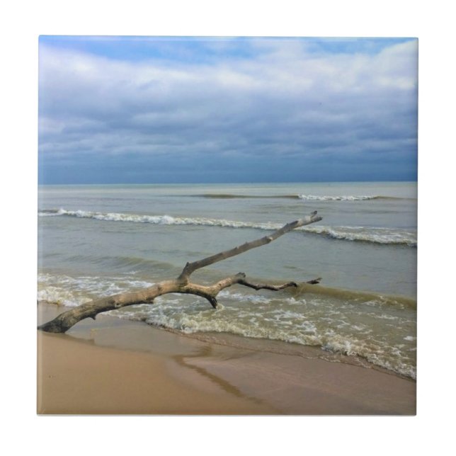 Lake Michigan, Sheboygan, Wisconsin Ceramic Tile (Front)