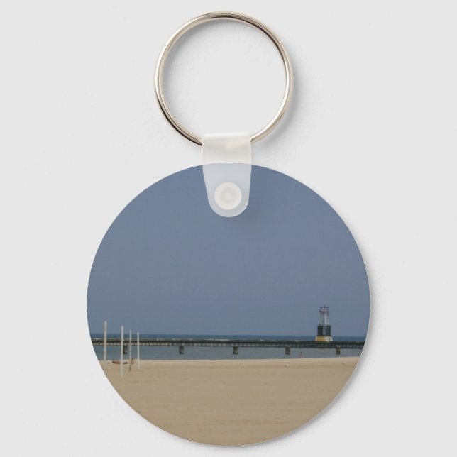 Lake Michigan Shores Beacon Light Keychain (Front)