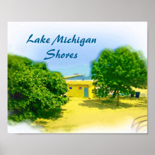 Lake Michigan Shores of Chicago Beach Poster