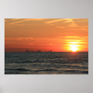 Lake Michigan Sunset 1 Poster