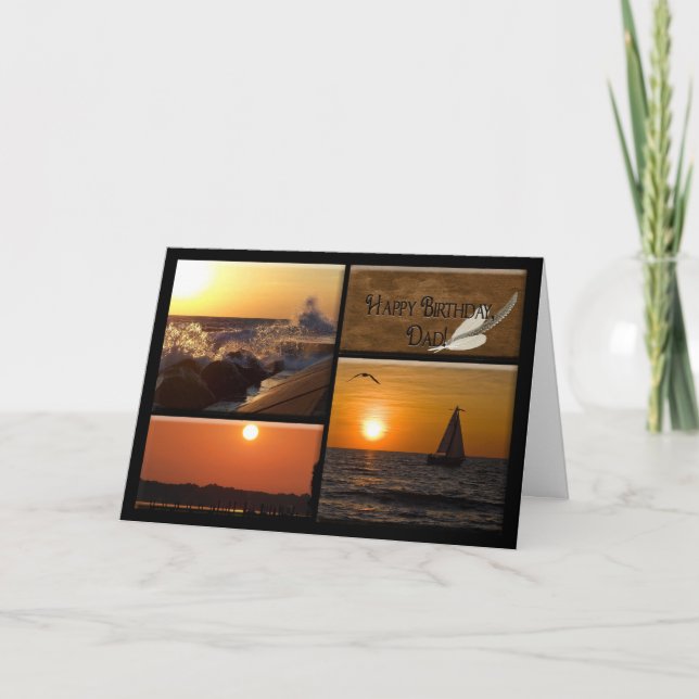 Lake Michigan sunset for Dad's Birthday Card (Front)