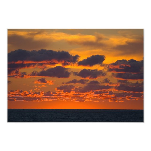 Lake Michigan sunset, Ludington, Michigan Photo Print (Front)