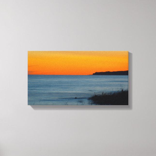 Lake Michigan Sunset, Michigan Canvas Print (Front)