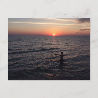 Lake Michigan Sunset Postcard