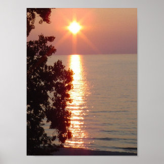 Lake Michigan Sunset Poster