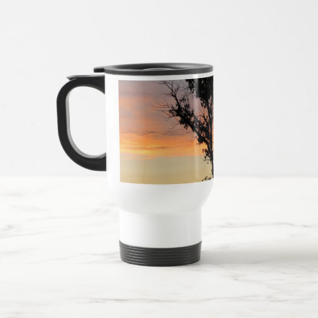 Lake Michigan Sunset Travel Mug (Left)