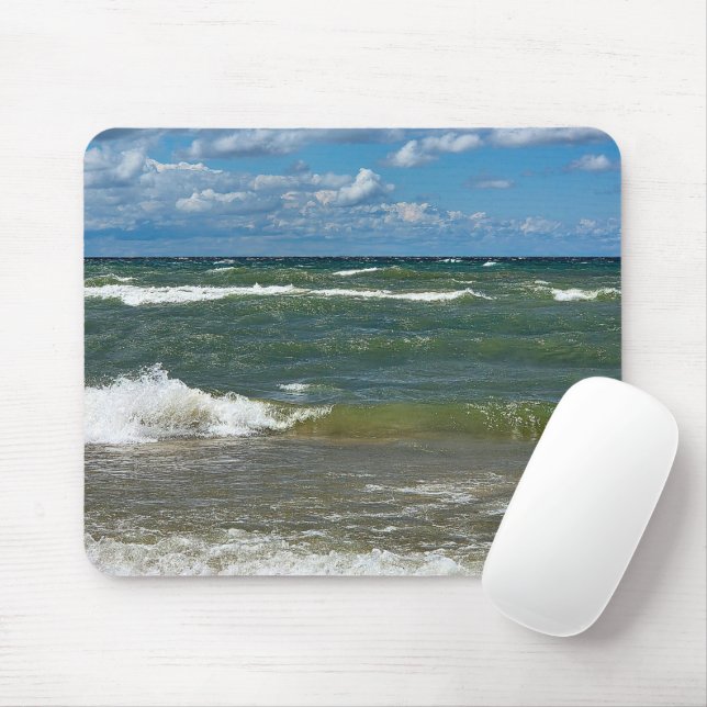 Lake Michigan Surf Mouse Pad (With Mouse)