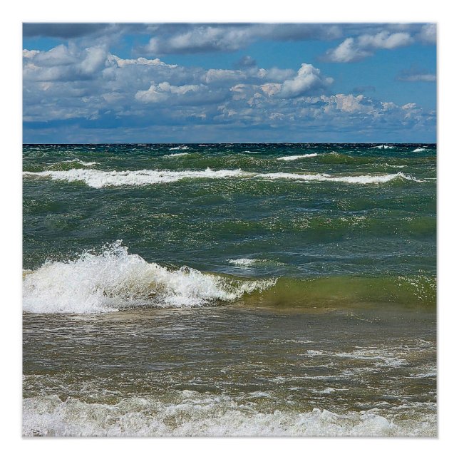 Lake Michigan Surf Poster (Front)