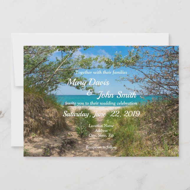 Lake Michigan Tranquility Invitation (Front)