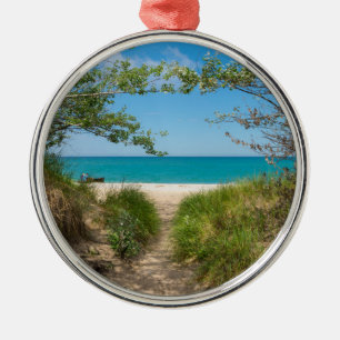 Lake Michigan Tranquility Metal Ornament