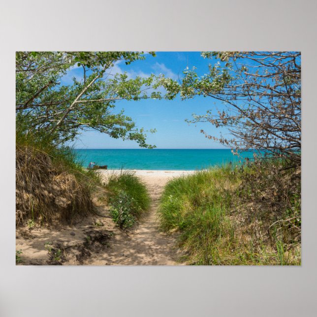 Lake Michigan Tranquility Poster (Front)
