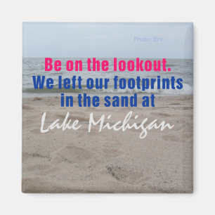 Lake Michigan Travel Fridge Magnet