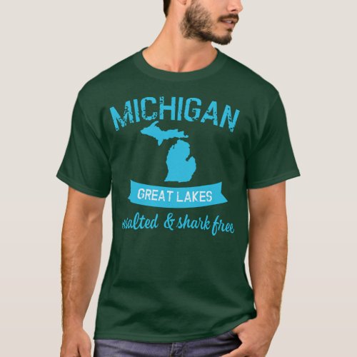 Lake Michigan Unsalted Shark Erie Huron Ontario Su T_Shirt