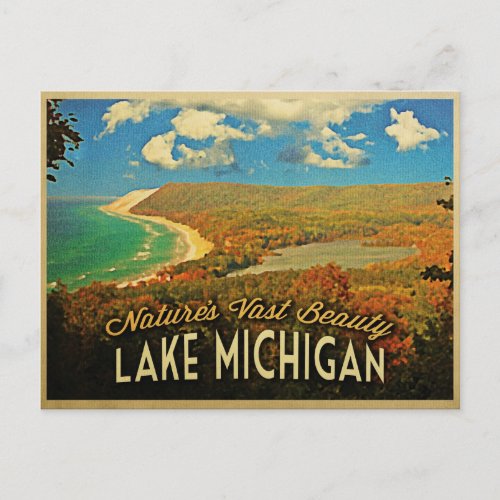 Lake Michigan Vintage Postcard